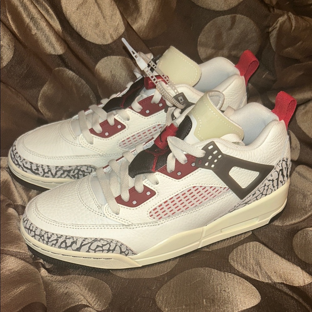 Jordan White and Red Sneakers